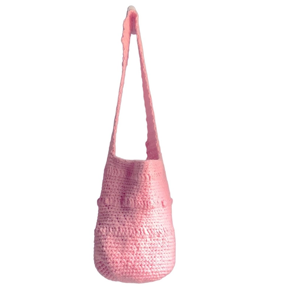 Large Hand Knit Shoulder Bag Purse